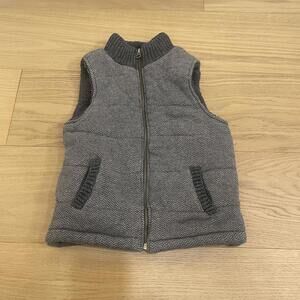 Baby Gap Toddler Sherpa Lined Puffer Vest Size 5 Gray